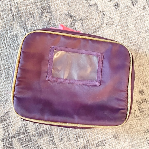 Unicorn 🦄 magical sparkle insulated lunch bag lunchbox deep purple pink gold - Picture 5 of 8